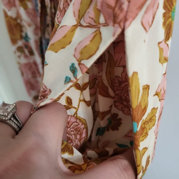 Matilda Jane Floral Front Button Ruffle Midi Dress Just For A Moment Small - Picture 12 of 14